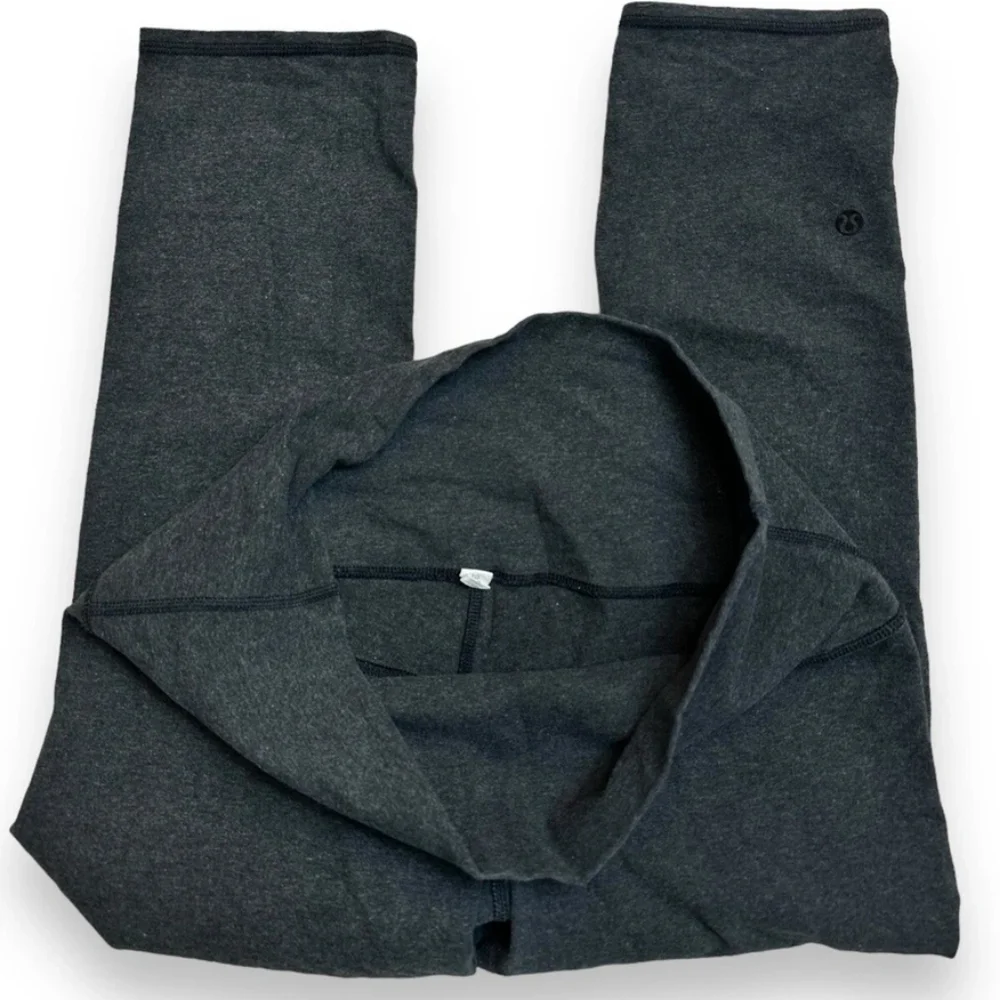 Lululemon Wunder Under Crop Roll Down Leggings Women's 10 Heathered Green Sz 8 - Picture 3 of 7
